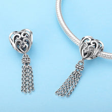 Load image into Gallery viewer, S925 Sterling Silver Love Heart-shaped Silver Beads, SCC722