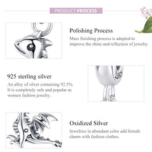 Load image into Gallery viewer, S925 Sterling Silver Pendant Drogon  Dinosaur Charm DIY Bracelet Accessories, SCC1322