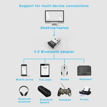 Load image into Gallery viewer, 3 PCS Bluetooth V5.0 Adapter Computer Notebook USB Bluetooth Keyboard Audio Receiver