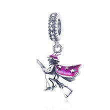 Load image into Gallery viewer, S925 Sterling Silver Magic Witch Broom Pendant Dripping Oil DIY Bracelet Accessories, SCC914