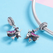 Load image into Gallery viewer, S925 Sterling Silver Magic Witch Broom Pendant Dripping Oil DIY Bracelet Accessories, SCC914