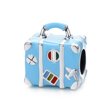 Load image into Gallery viewer, S925 Sterling Silver DIY Bracelet Loose Beads Blue Travel Case Beads