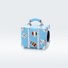 Load image into Gallery viewer, S925 Sterling Silver DIY Bracelet Loose Beads Blue Travel Case Beads