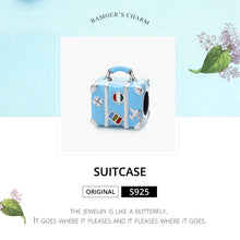 Load image into Gallery viewer, S925 Sterling Silver DIY Bracelet Loose Beads Blue Travel Case Beads