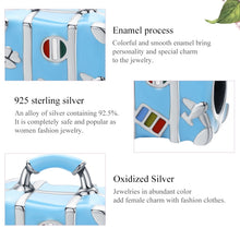 Load image into Gallery viewer, S925 Sterling Silver DIY Bracelet Loose Beads Blue Travel Case Beads