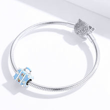 Load image into Gallery viewer, S925 Sterling Silver DIY Bracelet Loose Beads Blue Travel Case Beads
