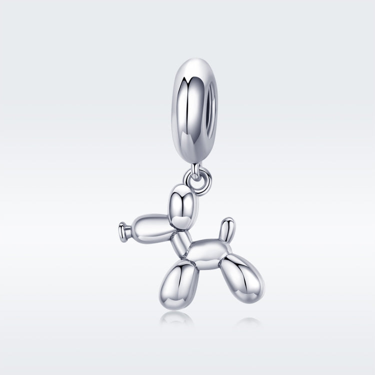 S925 Sterling Silver Cute Balloon Dog Charm DIY Bracelet Accessory, Bead, Bead+Chain