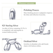 Load image into Gallery viewer, S925 Sterling Silver Cute Balloon Dog Charm DIY Bracelet Accessory, Bead, Bead+Chain
