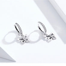 Load image into Gallery viewer, Butterfly S925 Sterling Silver Earrings Hollow Zircon Earrings, SCE833
