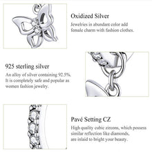 Load image into Gallery viewer, Butterfly S925 Sterling Silver Earrings Hollow Zircon Earrings, SCE833