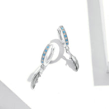 Load image into Gallery viewer, S925 Sterling Silver Feather Earrings, SCE898