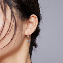 Load image into Gallery viewer, S925 Sterling Silver Feather Earrings, SCE898