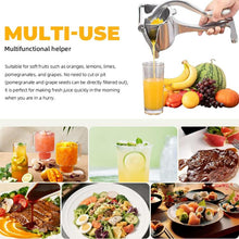 Load image into Gallery viewer, LsCook Aluminum Detachable Manual Juicer Lemon Watermelon Orange Fruit Juicer, Silver
