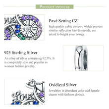 Load image into Gallery viewer, S925 Sterling Silver Bicycle Pendant Color Inlaid Zircon Beads DIY Bracelet Charm Accessories, Pendant, Pendant + Bare Chain