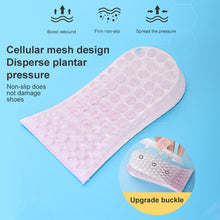 Load image into Gallery viewer, JF101 Invisible Transparent Silicone Heightening Pad Heel Heightening Insole Shock Absorption Half Pad, One Layer, Three Layer