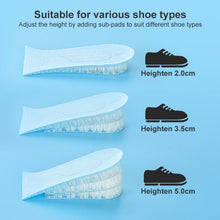 Load image into Gallery viewer, JF101 Invisible Transparent Silicone Heightening Pad Heel Heightening Insole Shock Absorption Half Pad, One Layer, Two Layer, Three Layer