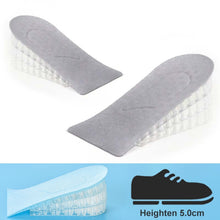 Load image into Gallery viewer, JF101 Invisible Transparent Silicone Heightening Pad Heel Heightening Insole Shock Absorption Half Pad, One Layer, Two Layer, Three Layer