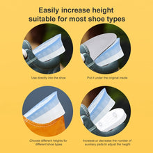 Load image into Gallery viewer, JF101 Invisible Transparent Silicone Heightening Pad Heel Heightening Insole Shock Absorption Half Pad, One Layer, Two Layer, Three Layer