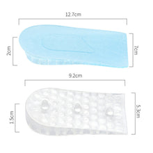 Load image into Gallery viewer, JF101 Invisible Transparent Silicone Heightening Pad Heel Heightening Insole Shock Absorption Half Pad, One Layer, Two Layer, Three Layer