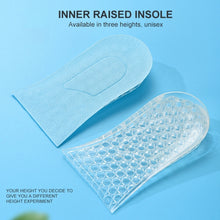 Load image into Gallery viewer, JF101 Invisible Transparent Silicone Heightening Pad Heel Heightening Insole Shock Absorption Half Pad, One Layer, Two Layer, Three Layer