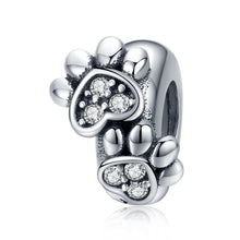 Load image into Gallery viewer, S925 Sterling Silver Animal Footprint Beads DIY Bracelet Accessories