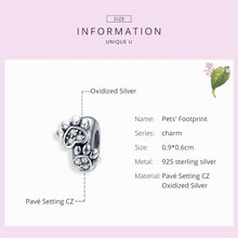 Load image into Gallery viewer, S925 Sterling Silver Animal Footprint Beads DIY Bracelet Accessories