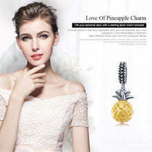 Load image into Gallery viewer, S925 Sterling Silver Fruit Series Pineapple Love Pendant DIY Bracelet Accessories, SCC150