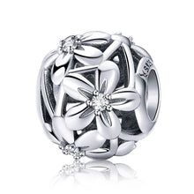 Load image into Gallery viewer, S925 Sterling Silver Flower Shape Dripping Oil Silver Beads DIY Bracelet Accessories, SCC729