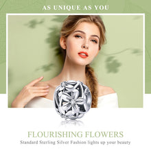Load image into Gallery viewer, S925 Sterling Silver Flower Shape Dripping Oil Silver Beads DIY Bracelet Accessories, SCC729