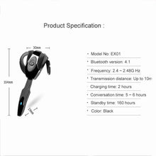 Load image into Gallery viewer, ex-01 Bluetooth 4.1 Business Hanging Ear Bluetooth Earphone