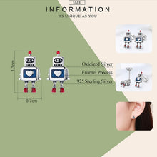 Load image into Gallery viewer, Robot S925 Sterling Silver Earrings Dripping Oil Hypoallergenic Earrings, SCE477
