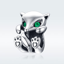 Load image into Gallery viewer, S925 Sterling Silver Little Fox Beads DIY Bracelet Accessories Charm Loose Beads
