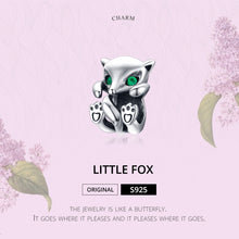 Load image into Gallery viewer, S925 Sterling Silver Little Fox Beads DIY Bracelet Accessories Charm Loose Beads