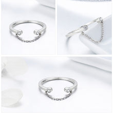Load image into Gallery viewer, Zircon Silver Bracelet S925 Sterling Silver Ladies Open Ring, SCR216