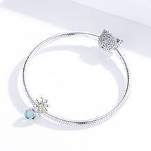 Load image into Gallery viewer, S925 Sterling Silver Daisy And Firefly Crystal Glass Loose Beads DIY Beaded Bracelet