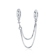 Load image into Gallery viewer, S925 Sterling Silver Simple Two-layer Chain Safety Chain DIY Bracelet Accessories, SCC1419