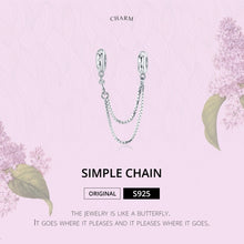 Load image into Gallery viewer, S925 Sterling Silver Simple Two-layer Chain Safety Chain DIY Bracelet Accessories, SCC1419