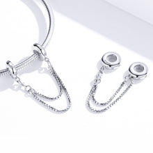 Load image into Gallery viewer, S925 Sterling Silver Simple Two-layer Chain Safety Chain DIY Bracelet Accessories, SCC1419