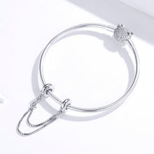 Load image into Gallery viewer, S925 Sterling Silver Simple Two-layer Chain Safety Chain DIY Bracelet Accessories, SCC1419