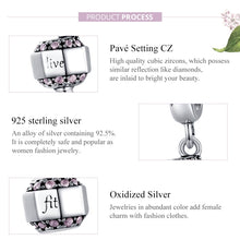 Load image into Gallery viewer, S925 Sterling Silver Dumbbell Pendant Fitness Equipment Strap Charm DIY Bracelet Accessories, SCC1340