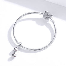 Load image into Gallery viewer, S925 Sterling Silver Dumbbell Pendant Fitness Equipment Strap Charm DIY Bracelet Accessories, SCC1340