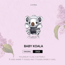 Load image into Gallery viewer, S925 Sterling Silver Cute Koala Animal Bead DIY Bracelet Accessory, SCC1304