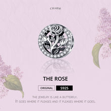 Load image into Gallery viewer, S925 Sterling Silver Rose Flower Beaded DIY Bracelet Accessories, SCC1189