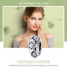 Load image into Gallery viewer, S925 Sterling Silver Classical Flower Beads DIY Bracelet Hollow Pattern Beads