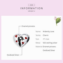 Load image into Gallery viewer, S925 Sterling Silver Heart-shaped Ardently Love Pendant DIY Bracelet Accessories, SCC1508
