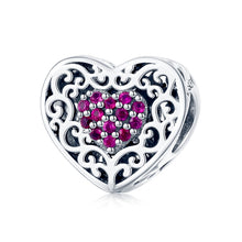 Load image into Gallery viewer, S925 Sterling Silver Heart-shaped Pattern Beads DIY Bracelet Accessories, SCC1109