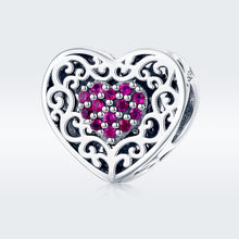 Load image into Gallery viewer, S925 Sterling Silver Heart-shaped Pattern Beads DIY Bracelet Accessories, SCC1109