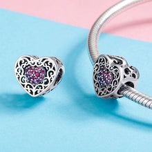 Load image into Gallery viewer, S925 Sterling Silver Heart-shaped Pattern Beads DIY Bracelet Accessories, SCC1109