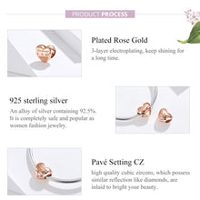 Load image into Gallery viewer, S925 Sterling Silver Golden Heart-shaped Loose Beads DIY Bracelet Accessories