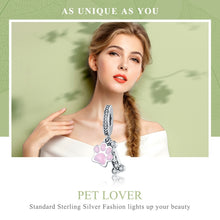Load image into Gallery viewer, S925 Sterling Silver Dog Footprint Diamond Beads DIY Bracelet Accessories